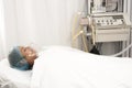 Beautiful patient receives anaesthetic Royalty Free Stock Photo