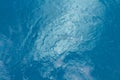Beautiful pattern of blue water reflecting. Royalty Free Stock Photo