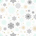 Beautiful pattern with falling snow. Winter time. Colorful graphics. Royalty Free Stock Photo