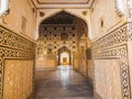 Beautiful pattern on the palace wall at Amer Fort