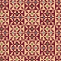 Beautiful pattern in the style of Byzantium in three colors and tiles