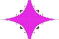Violet star with black dots. Royalty Free Stock Photo