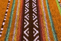 Beautiful Pattern of Vivid Orange and Brown Thai Northern Region Traditional Textile Royalty Free Stock Photo