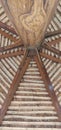 A beautiful  patternof wooden structure of hut Royalty Free Stock Photo