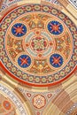 Beautiful patterns on the ceiling in the church of Chernivtsi University