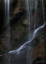 Beautiful peaceful long exposure waterfall detail intimate lands