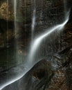 Beautiful peaceful long exposure waterfall detail intimate lands