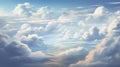 beautiful peaceful relax wallpaper artwork of clouds in the sky Royalty Free Stock Photo