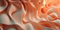 Beautiful peach beige waves abstract wallpaper design. background. Elegant wavy background. Wide web banner. Copy space.