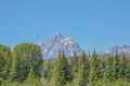 Beautiful Peaks of the Teton mountains in the Grand Teton National Park in Wyoming Royalty Free Stock Photo