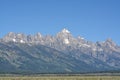 Beautiful Peaks of the Teton mountains in the Grand Teton National Park in Wyoming Royalty Free Stock Photo