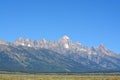 Beautiful Peaks of the Teton mountains in the Grand Teton National Park in Wyoming Royalty Free Stock Photo