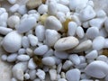 Beautiful pebbles of marble_1 closeup bauty Royalty Free Stock Photo