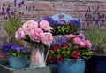 Beautiful peonies in vase