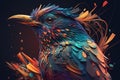 Beautiful Colorful Bird , abstract art style, Generated by Ai