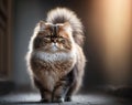 Beautiful Persian Cat . AI generated Illustration Royalty Free Stock Photo