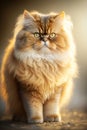 Beautiful Persian Cat . AI generated Illustration Royalty Free Stock Photo