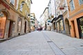 Beautiful perspective of street in Salzburg.