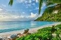 Beautiful Petite Anse beach at Seychelles Royalty Free Stock Photo