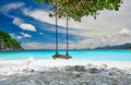 Beautiful Petite Anse beach at Seychelles Royalty Free Stock Photo