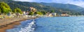 Beautiful Petra village,panoramic view,Lesvos island,Greece.