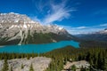 Beautiful Peyto Lake in Banff National Park along the Icefields Parkway in Alberta, Canada Royalty Free Stock Photo