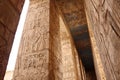 beautiful pharaonic carvings at Ramsess III temple in luxor (medinet Habu) Royalty Free Stock Photo