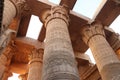 beautiful pharaonic columns from kom ombo temple Royalty Free Stock Photo