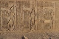 beautiful pharaonic wall carvings at kom ombo temple Royalty Free Stock Photo