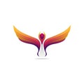 Beautiful phoenix logo design