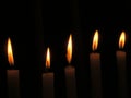 Beautiful photo of candles in a church lit for the feeling