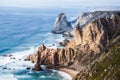 Beautiful photo depicting rocks, sea and vegetation Royalty Free Stock Photo