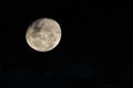 Beautiful photo of the full moon in close up with dark sky in th Royalty Free Stock Photo