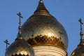 The dome and cross are symbols of the Orthodox Church. Royalty Free Stock Photo