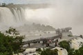 Beautiful photo of the Iguassu Falls, the highest water flow in the world`s cataracts