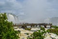 Beautiful photo of the Iguassu Falls, the highest water flow in the world`s cataracts