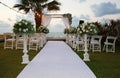 Beautiful photo of the Jewish Hupa , wedding putdoor Royalty Free Stock Photo