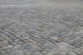 A beautiful photo of paving stones on Red Square in Moscow. Royalty Free Stock Photo