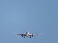 Beautiful photo of a plane landing at the airport taking land