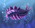 Fantasy sea creature digital illustration