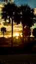 Beautiful photo of the sky at sunset during golden hour in Daytona Beach Florida, Royalty Free Stock Photo