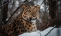 A beautiful photograph of an Amur Leopard