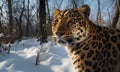 A beautiful photograph of an Amur Leopard