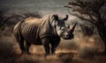 A beautiful photograph of a Black Rhinoceros