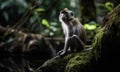 A beautiful photograph of Borneo long-tailed macaque