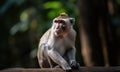 A beautiful photograph of Borneo long-tailed macaque