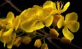 A beautiful photograph of Cassia fistula flower