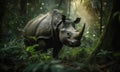A beautiful photograph of a Javan Rhino