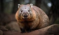 A beautiful photograph of Northern Hairy-nosed Wombat