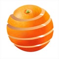 Beautiful photorealistic ripe and juicy orange peel